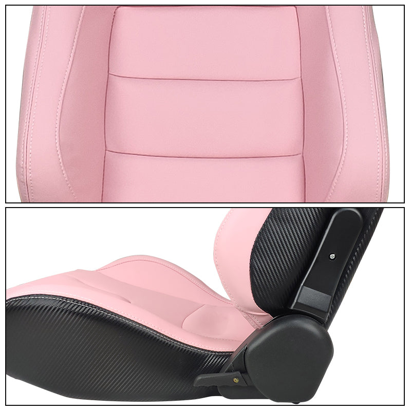 Universal Reclinable Left Driver Side Racing Seat Dual Slider