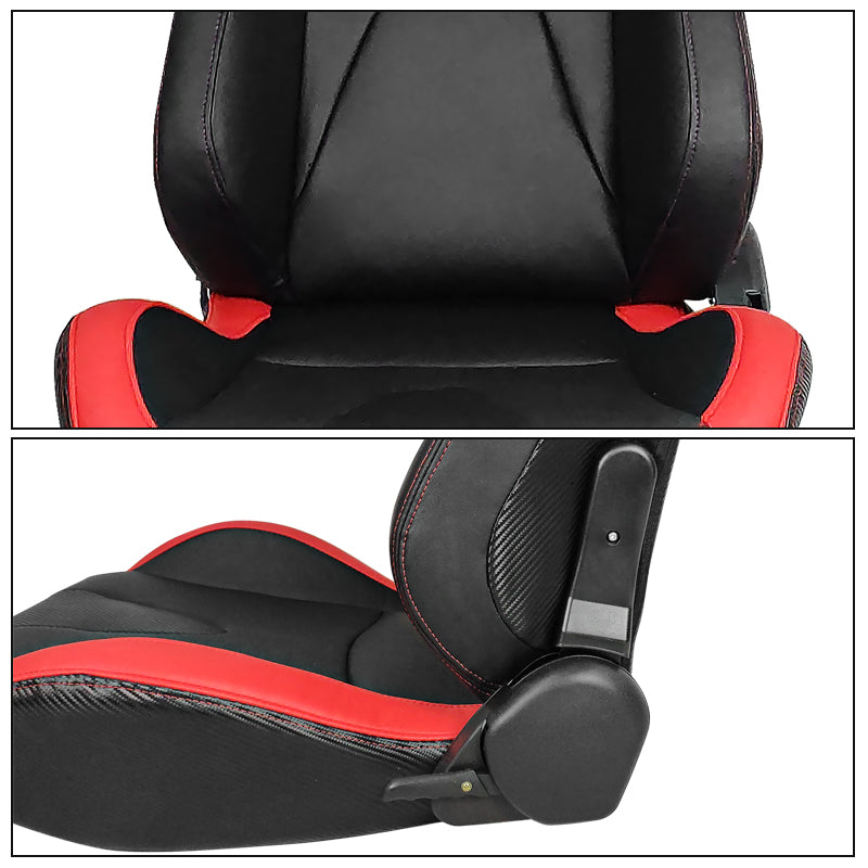 Universal Reclinable Left Driver Side Racing Seat Dual Slider