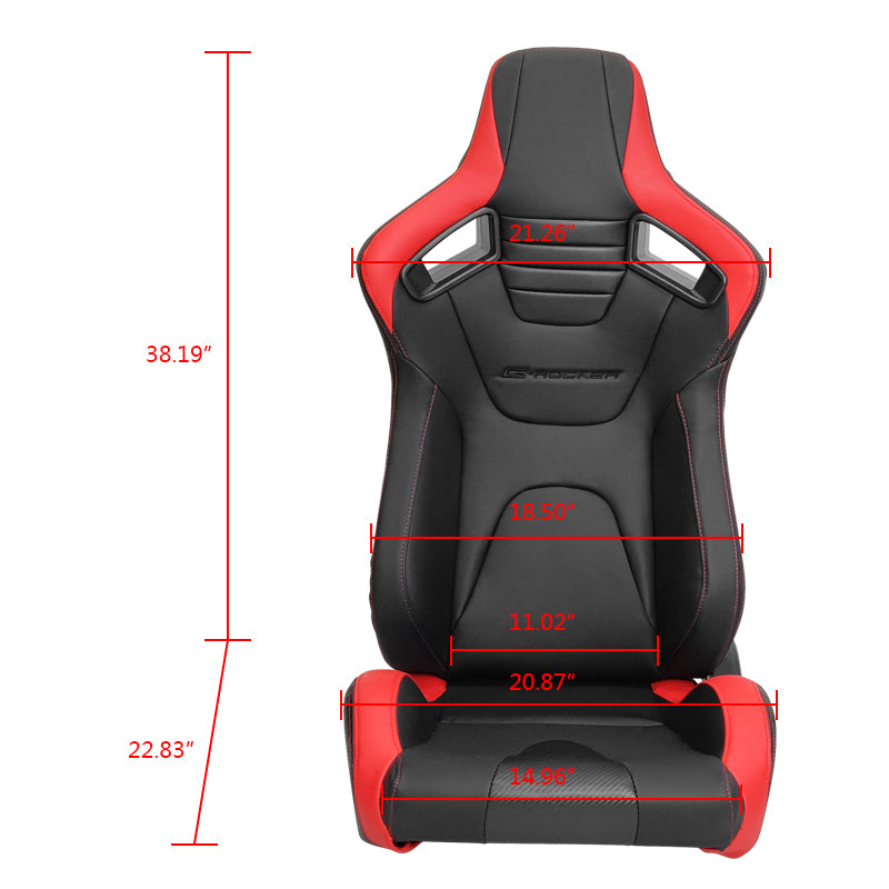 Universal Reclinable Left Driver Side Racing Seat Dual Slider