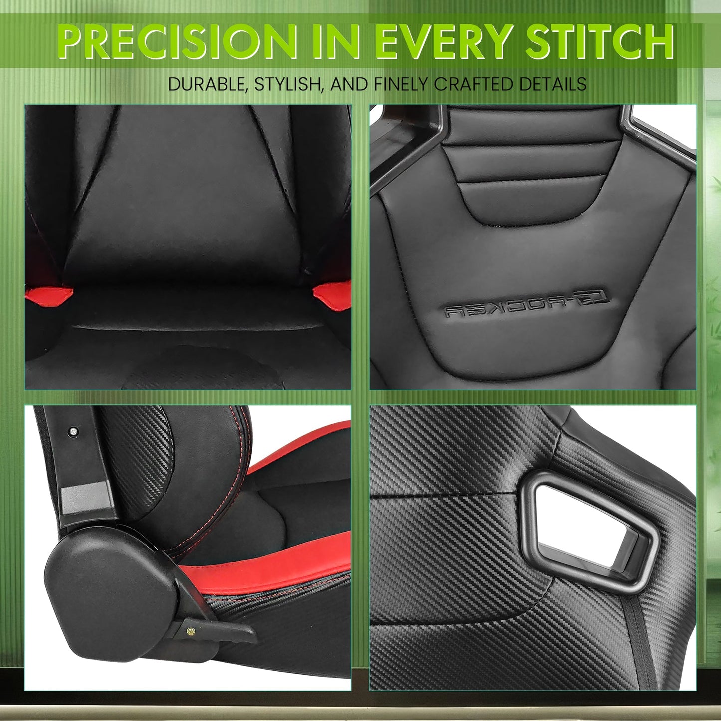 Universal Reclinable Right Passenger Side Racing Seat Dual Slider