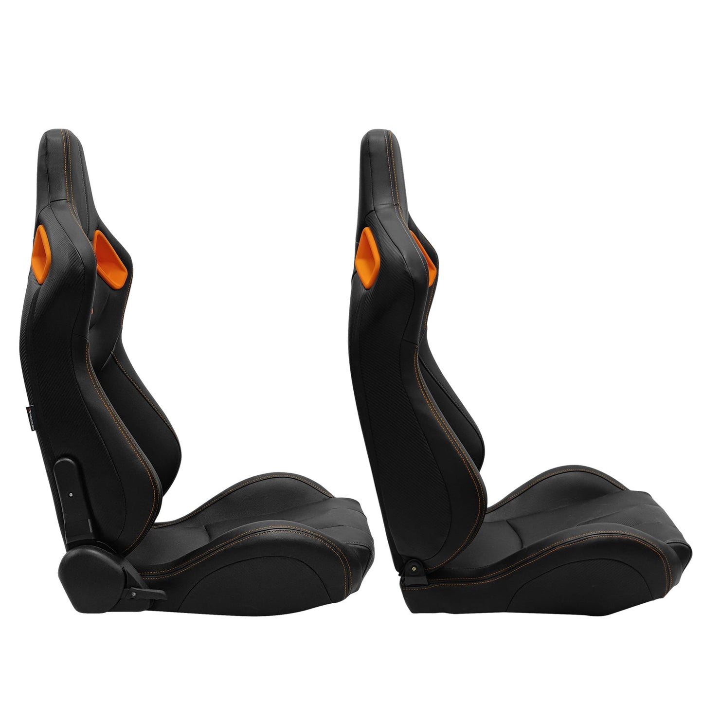 Universal Color Bezel Racing Seat Dual Slider PU Carbon Leather