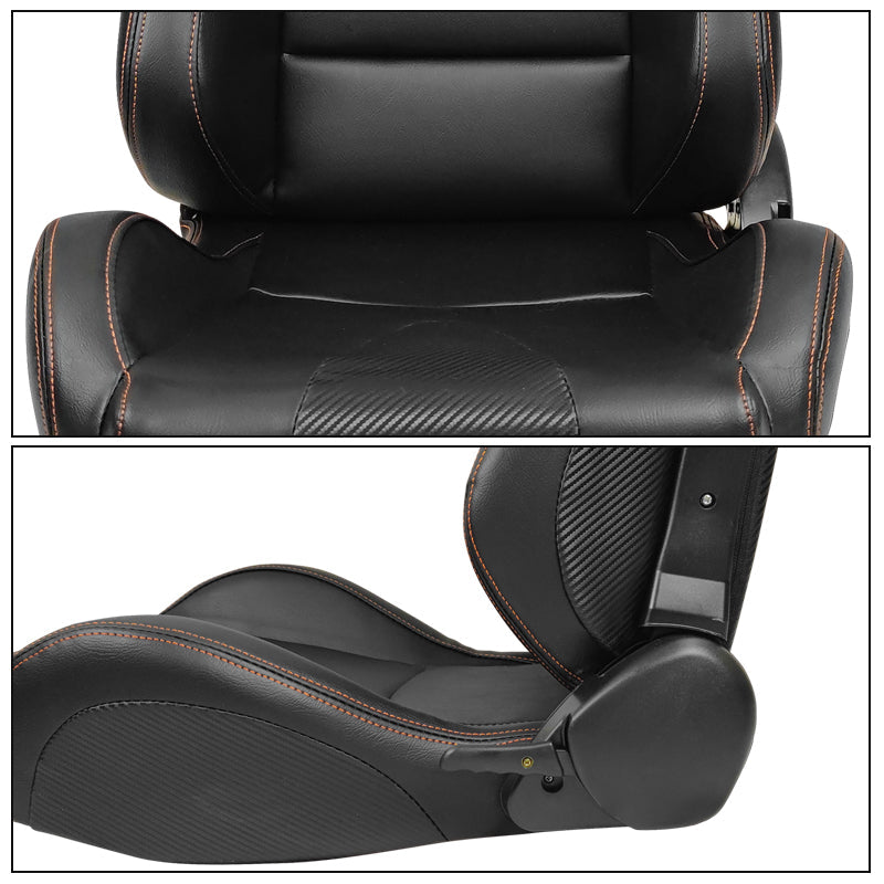 Universal Reclinable Left Driver Side Racing Seat Dual Slider