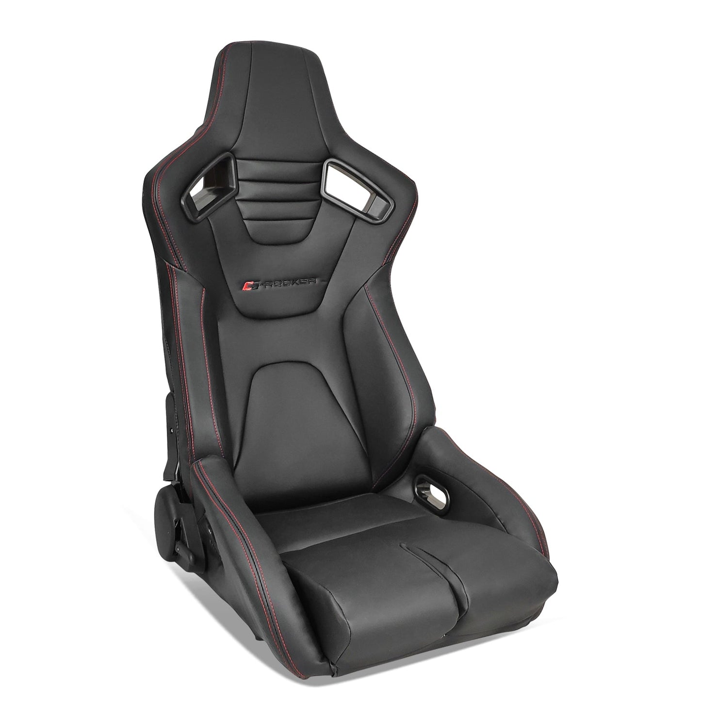 Universal Reclinable Bucket Racing Seat Dual Slider PU Carbon Leather