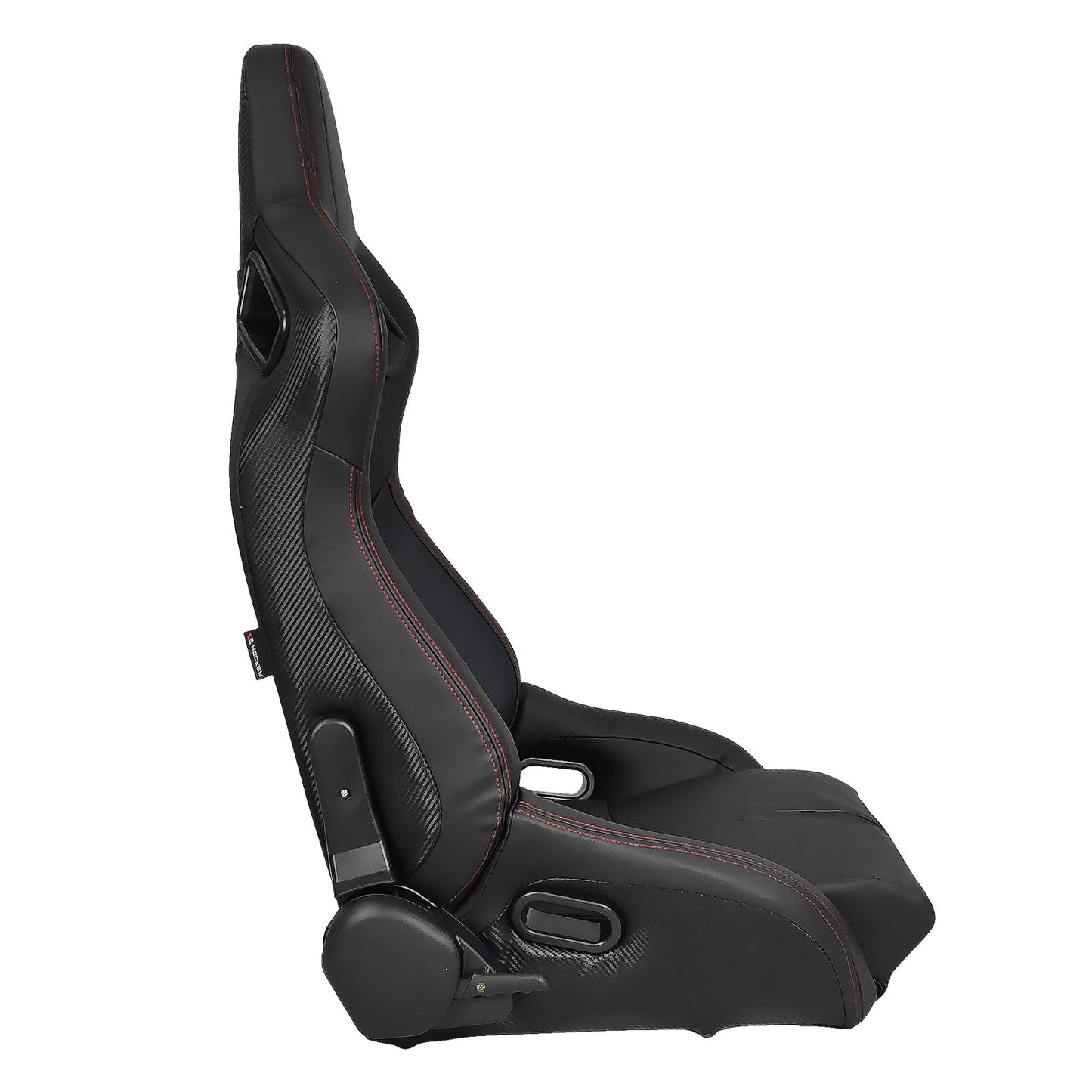 Universal Reclinable Bucket Racing Seat Dual Slider PU Carbon Leather