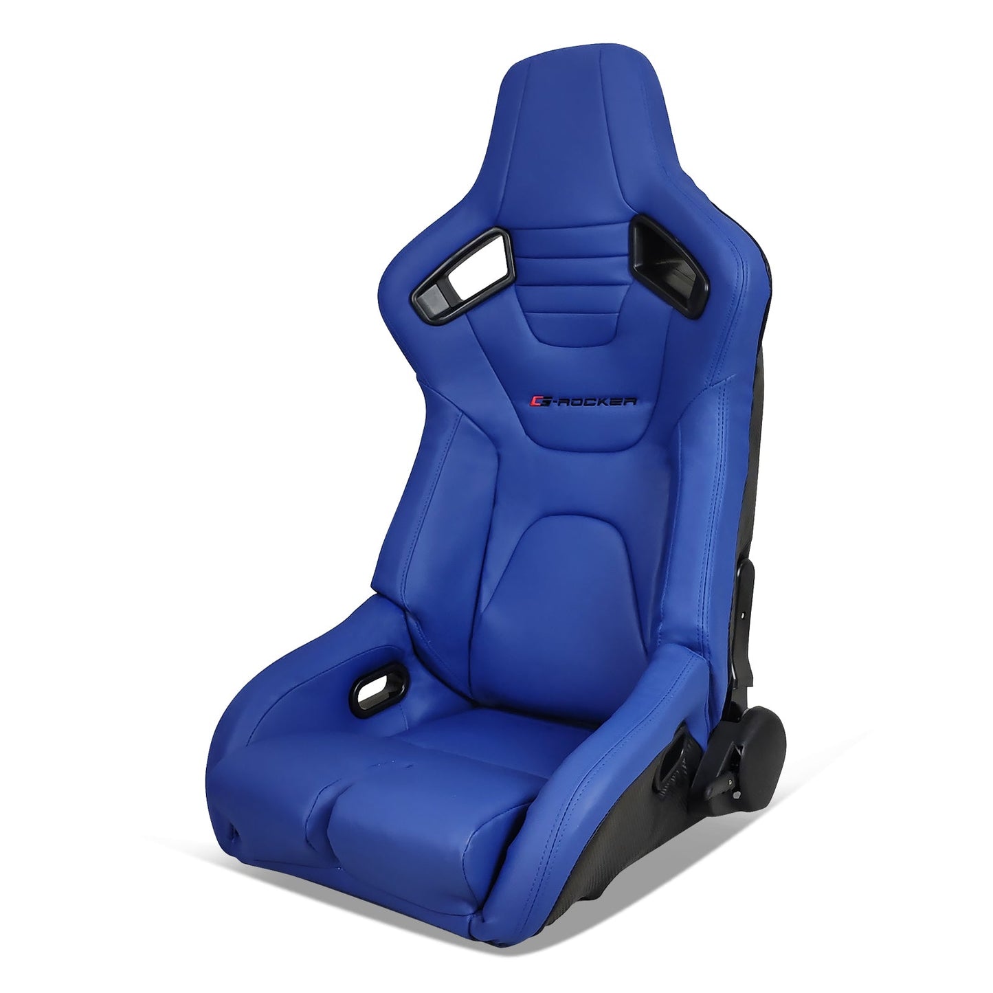 Universal Reclinable Bucket Racing Seat Dual Slider PU Carbon Leather