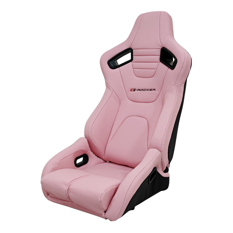 Universal Reclinable Bucket Racing Seat Dual Slider PU Carbon Leather