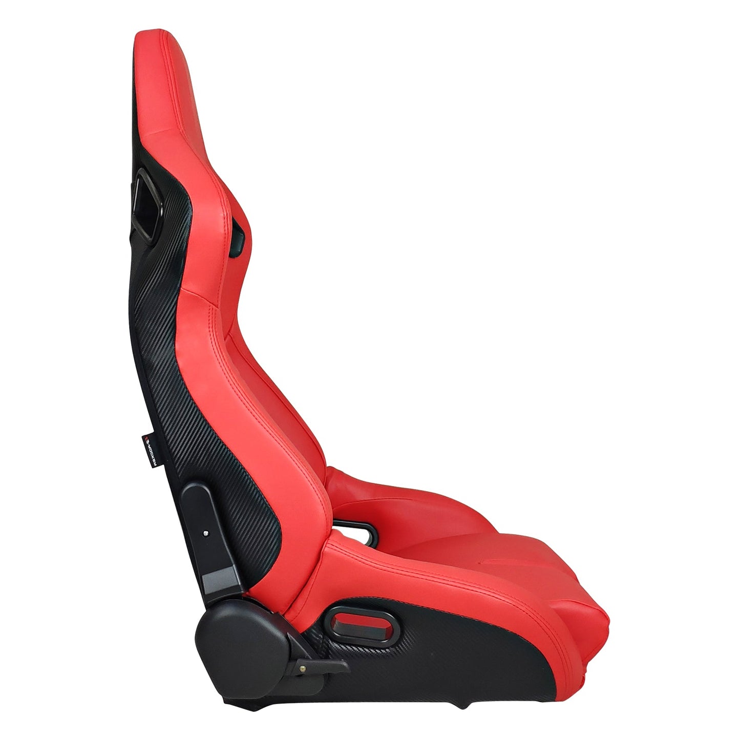 Universal Reclinable Bucket Racing Seat Dual Slider PU Carbon Leather