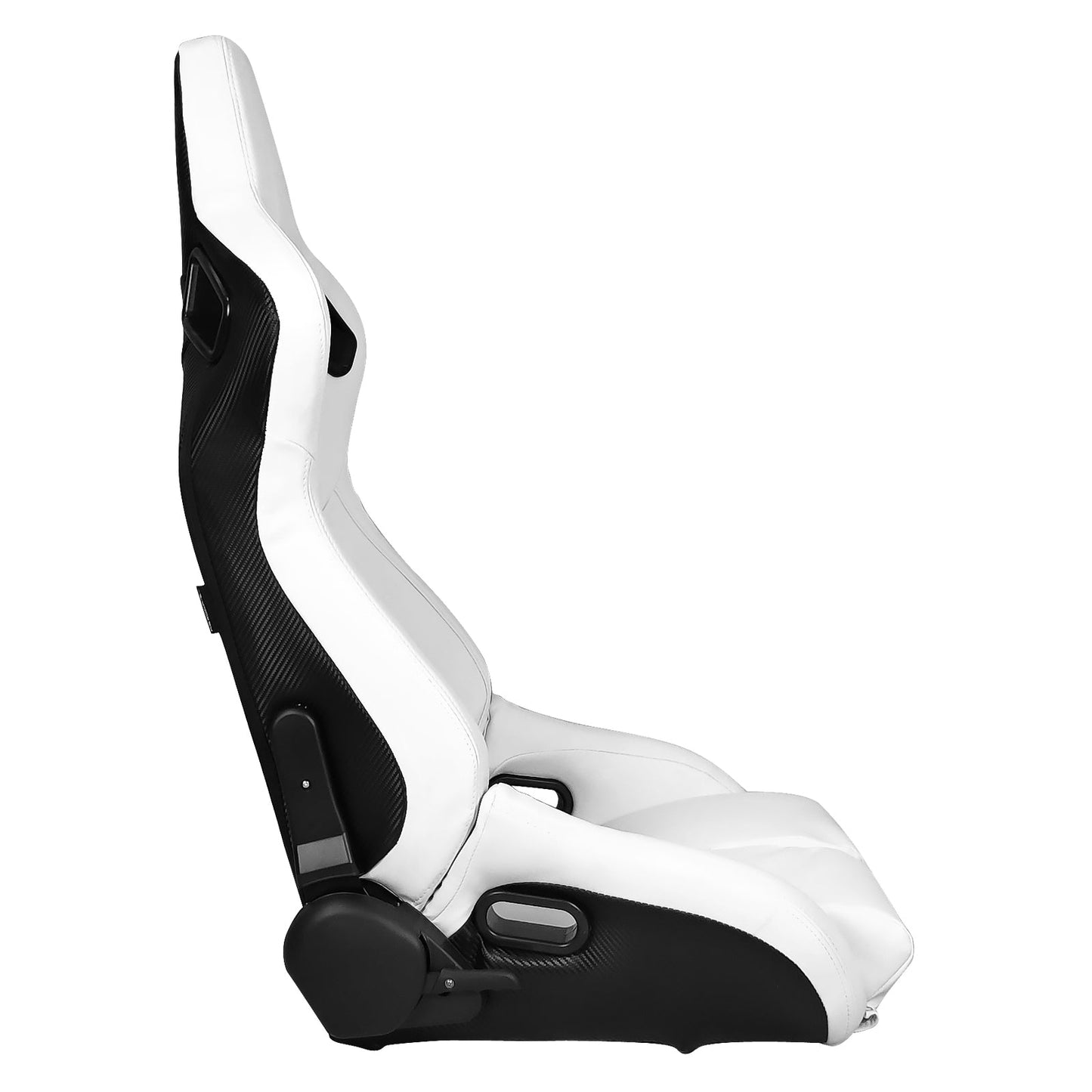 Universal Reclinable Bucket Racing Seat Dual Slider PU Carbon Leather