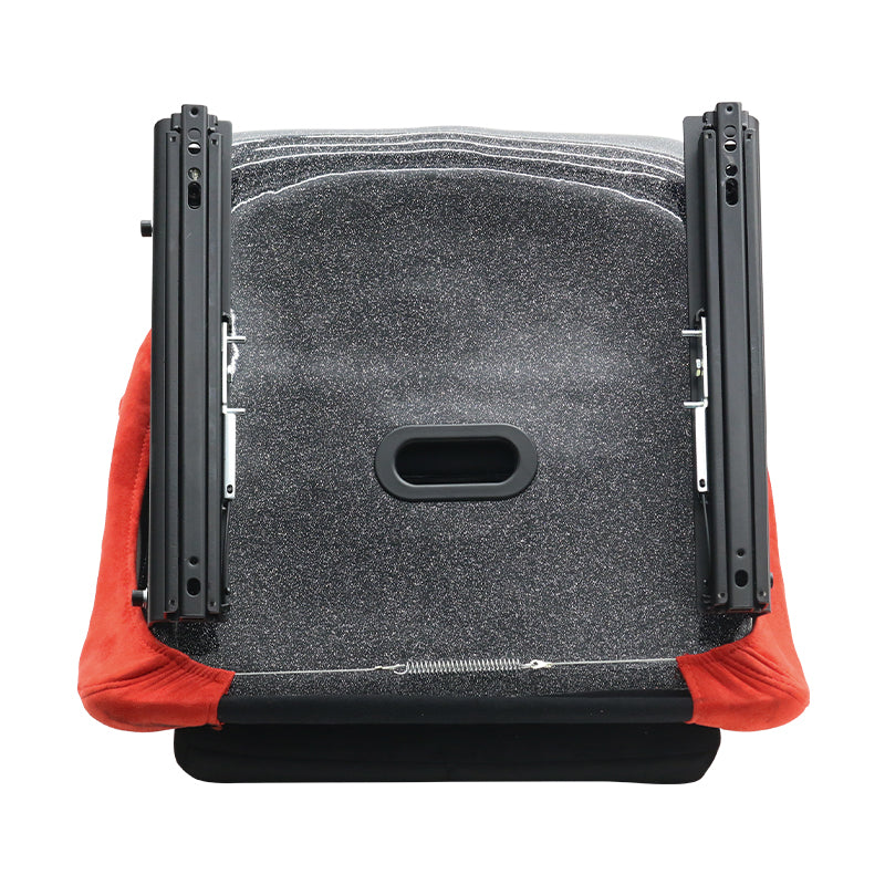 Universal Racing Bucket Seats Slider Suede Left+ Right Black Red