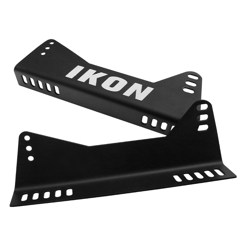 Universal Racing Bucket Seats Slider Suede Left+ Right Silver Black