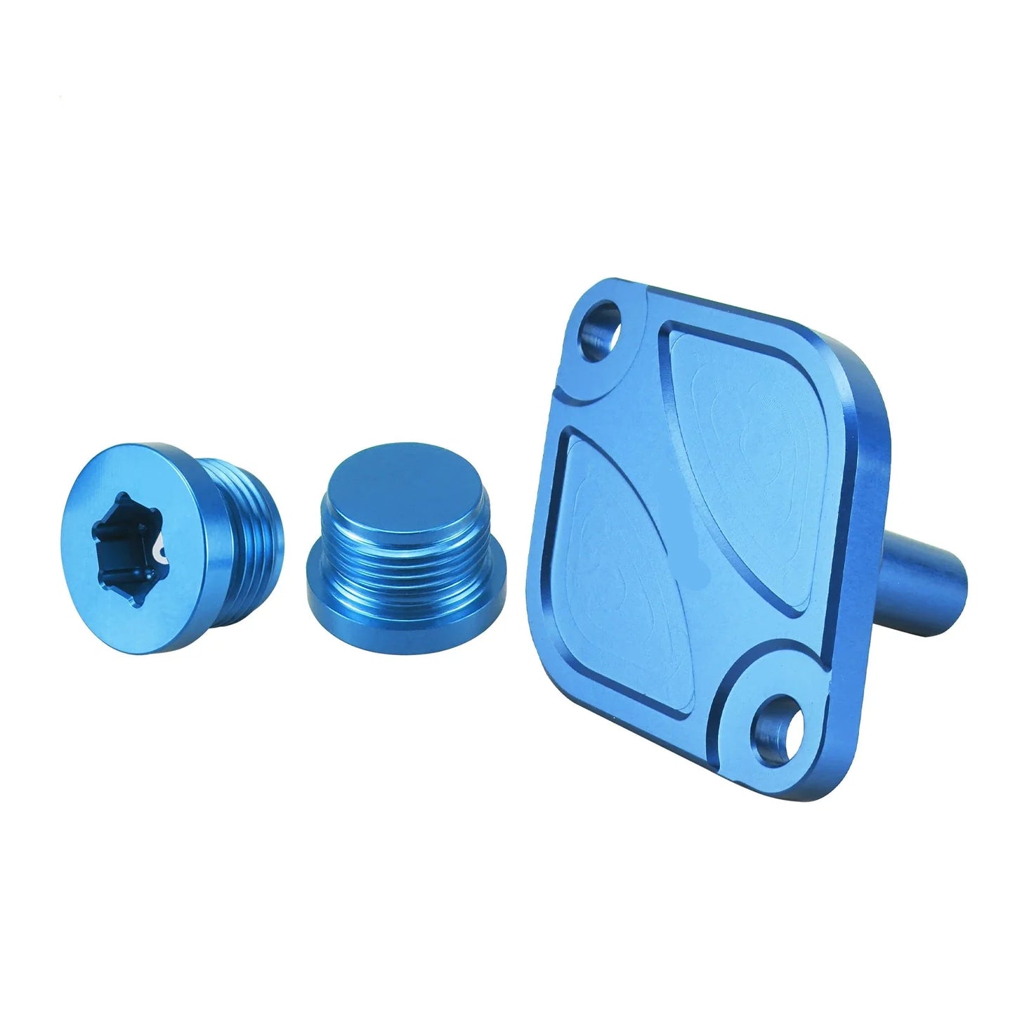 BMW N54 / N55 / S55 Engine Billet Aluminium Oil Thermostat Housing Cover & Plug Kit (Replaces 11617568552)