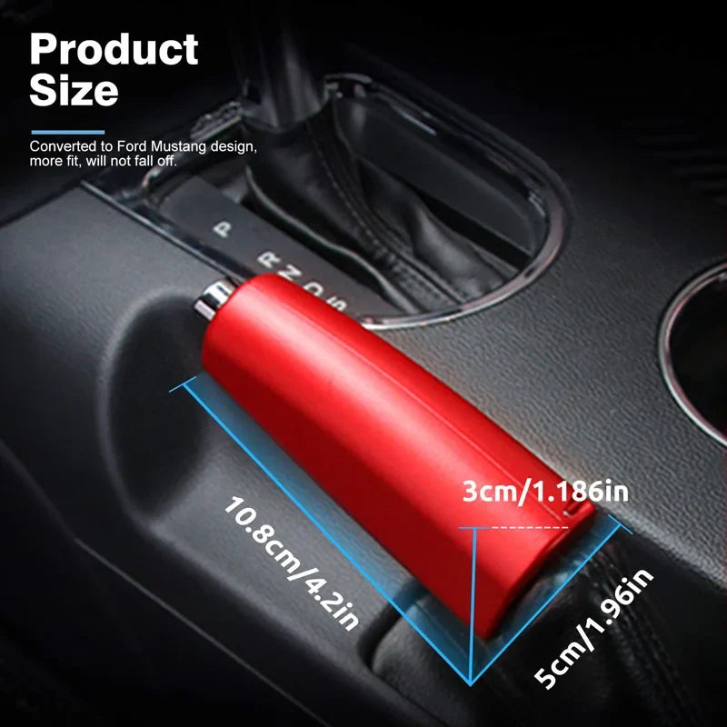 Ford Mustang Aluminum Alloy Handbrake Cover / Parking Brake Handle Grip Sleeve 2015 - 2021
