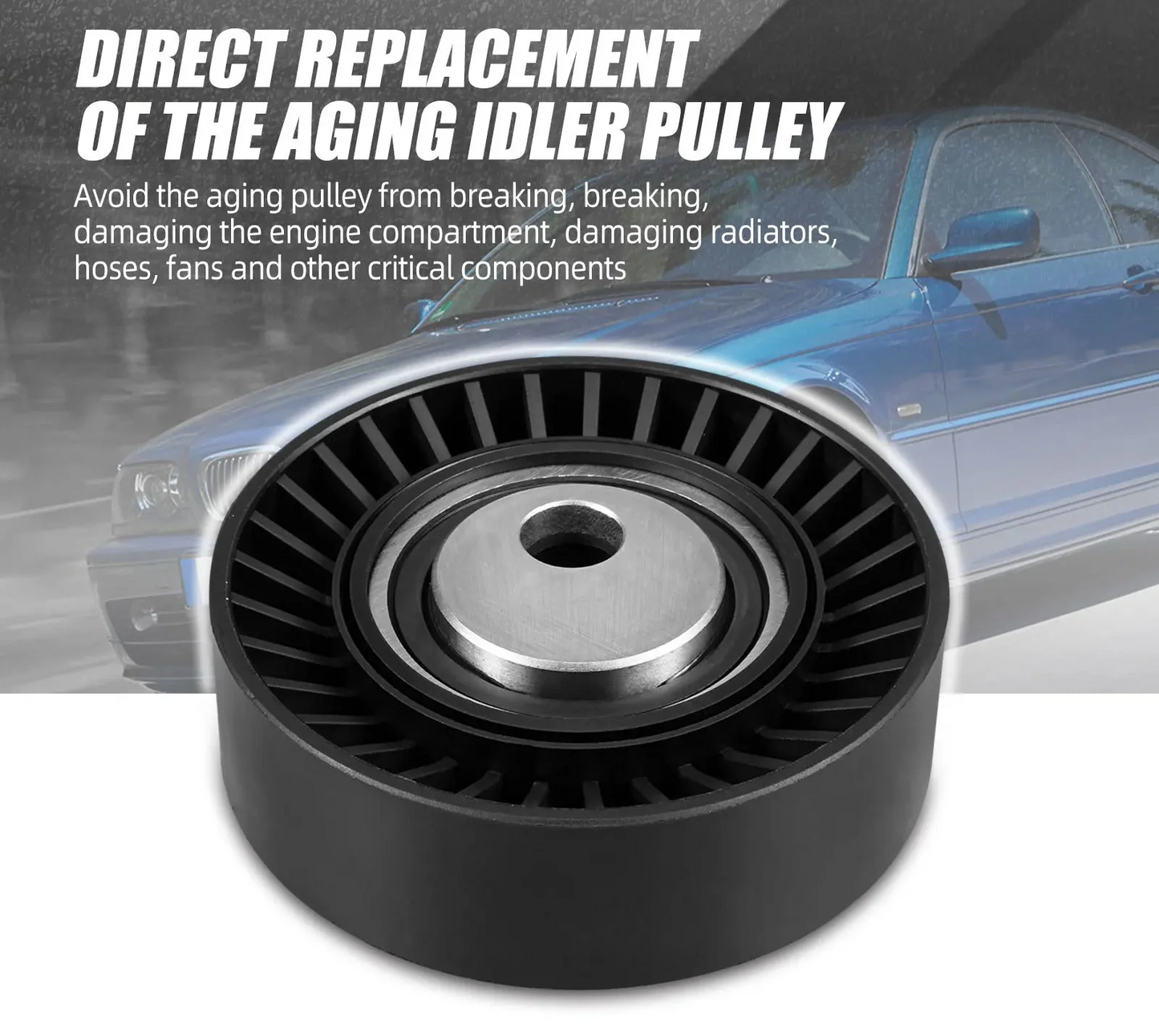 BMW 3 Series E36 E46 / 5 Series E39 / X5 E53 / Z3 Z4 Drive Belt Tensioner Idler Pulley 11287841228 1992 - 2006