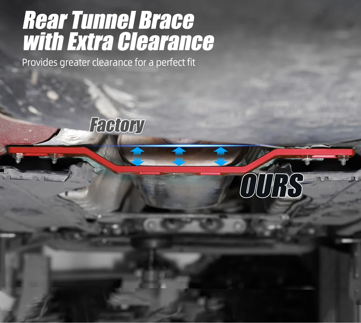 VW MQB Platform 8mm Billet Aluminium Rear Tunnel Brace for Golf MK7 / MK8 / Passat B8 / Jetta / Arteon / T-Roc / Taos & Audi A3 8V / 8Y / Q2 & SEAT Leon / Ateca / Formentor & Skoda Octavia / Superb / Karoq (FWD / AWD / Replaces 5Q0802128)