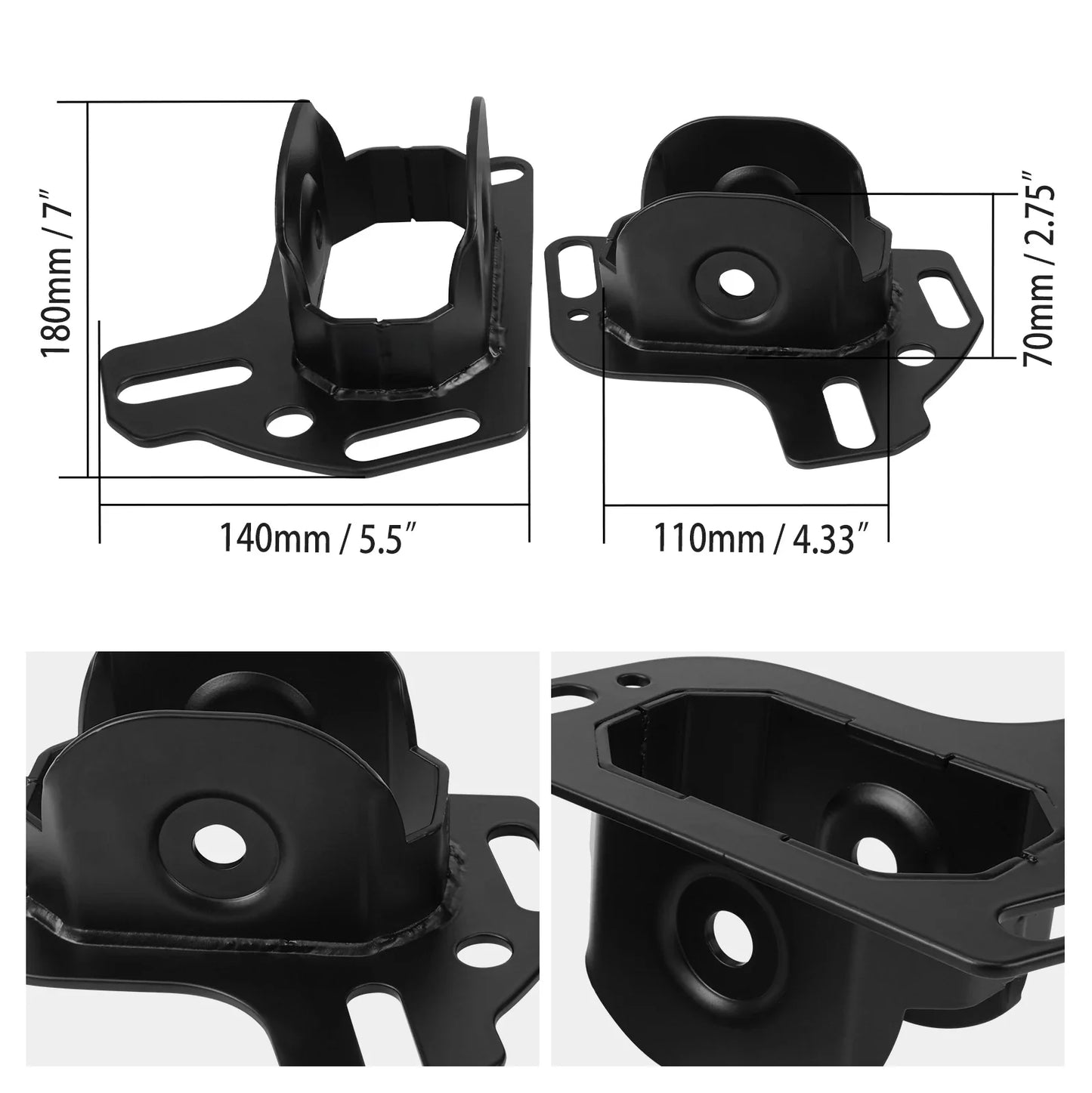 BMW E36 / E46 3 Series & E85 / E86 / E89 Z4 Adjustable Rear Trailing Arm Toe-In Brackets 1992 - 2016 (Excludes E36 Compact / Ti / Z3 / M Variants / Replaces 33303411877 / 33303411878 / 33301096602 / 33301096601)