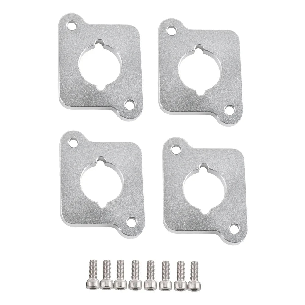 VW / Audi 1.8T 20V to 2.0 TFSI / R8 Coilpack Adapter Plate Set Billet Aluminum (Silver) for A3 / S3 / A4 / A6 / TT MK1 / Golf MK4 / GTI / Jetta / Beetle / Passat 1996 - 2011