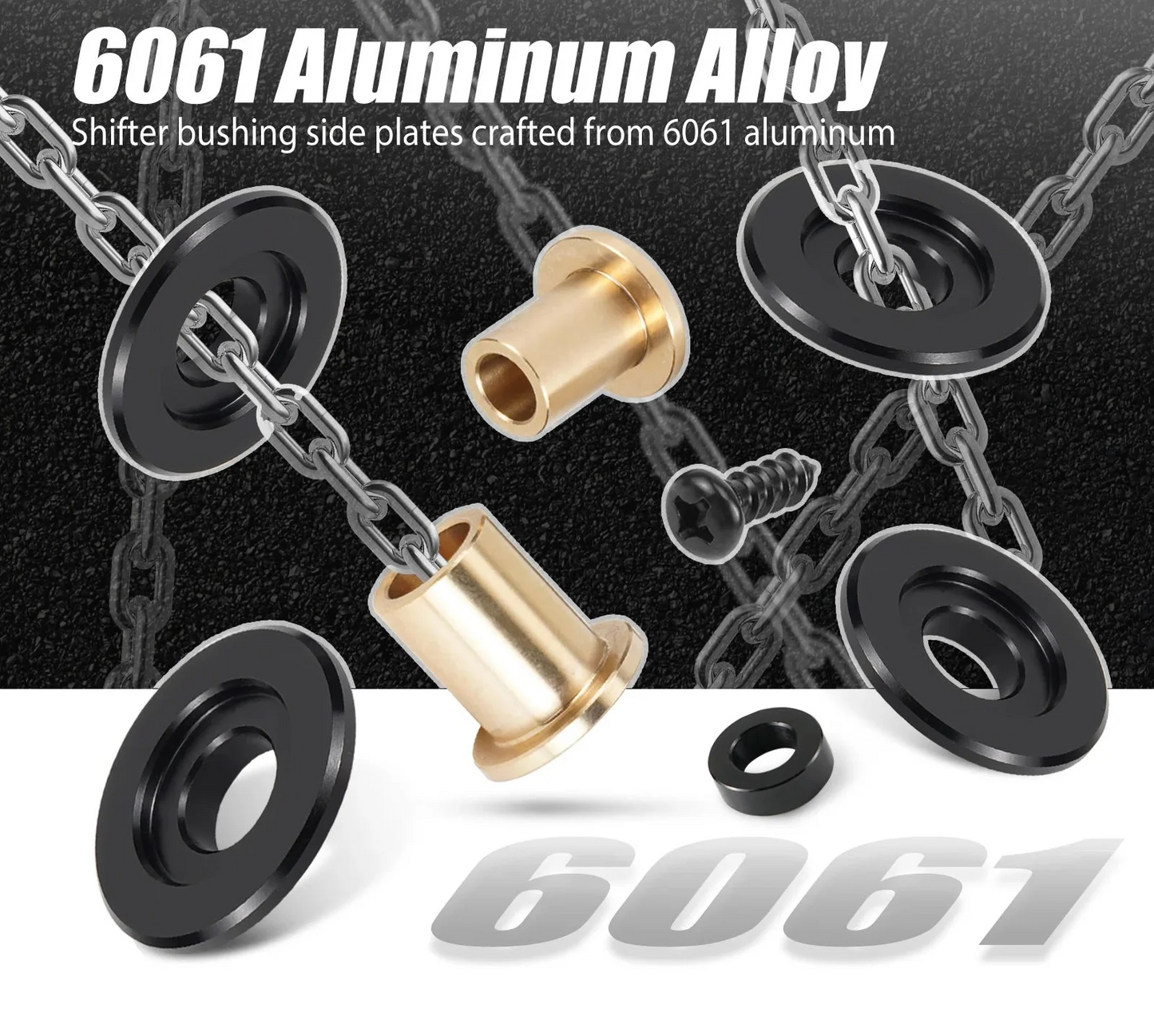 VW Golf MK7 / Jetta / Passat / Beetle / EOS / CC & Audi A3 / Q3 / TT Manual Transmission Billet Aluminium Shifter Bushing Kit (10mm Pin)
