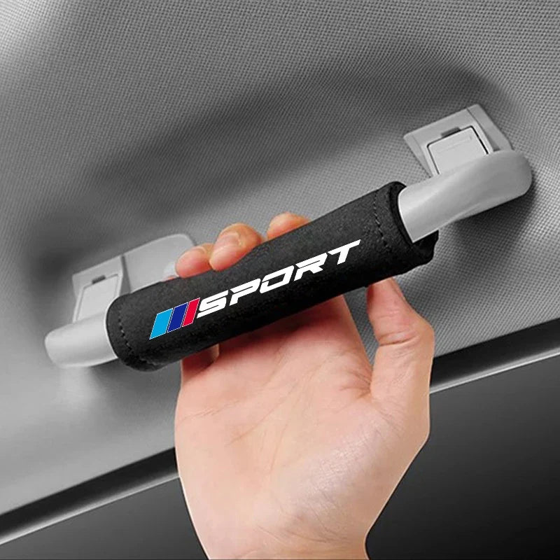 BMW Interior Ceiling Handle Protective Cover for X1 / X2 / X3 / X4 / X5 / X6 / X7 / E28 / E30 / E34 / E36 (2-Piece Suede Set)