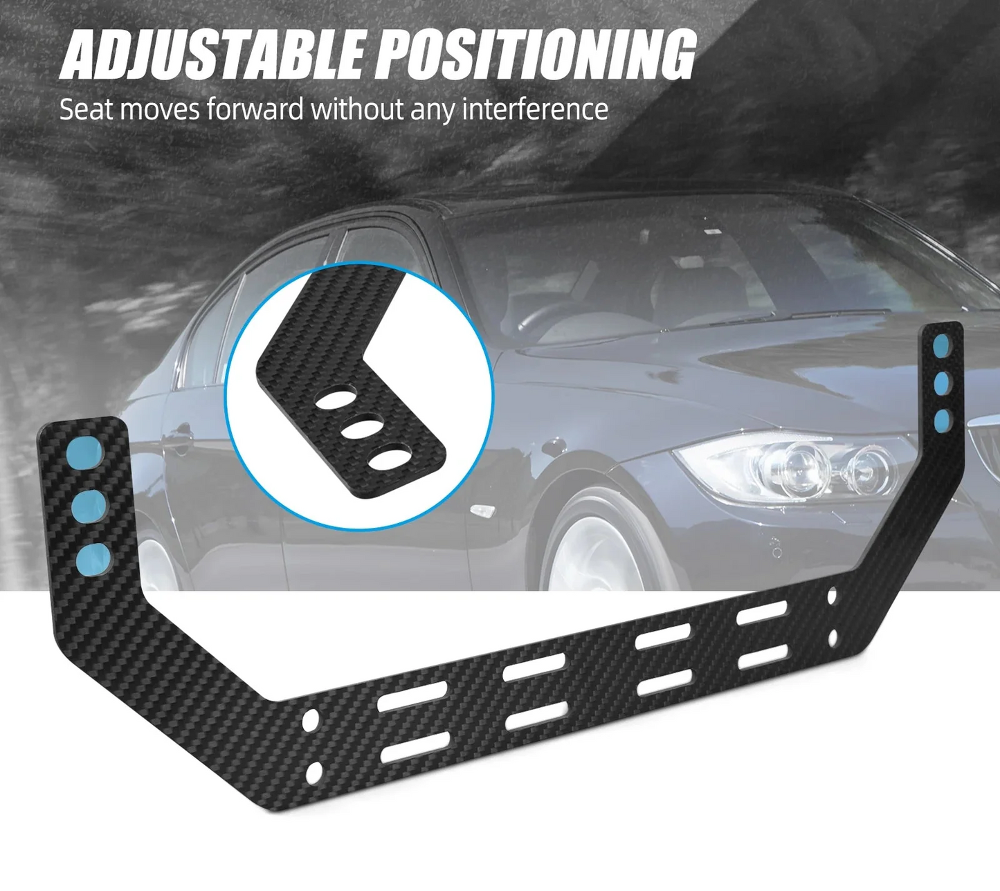 BMW 3 Series E90 E91 E92 E93 Carbon Fiber Fire Extinguisher Seat Mount Holder Bracket 2005 - 2013