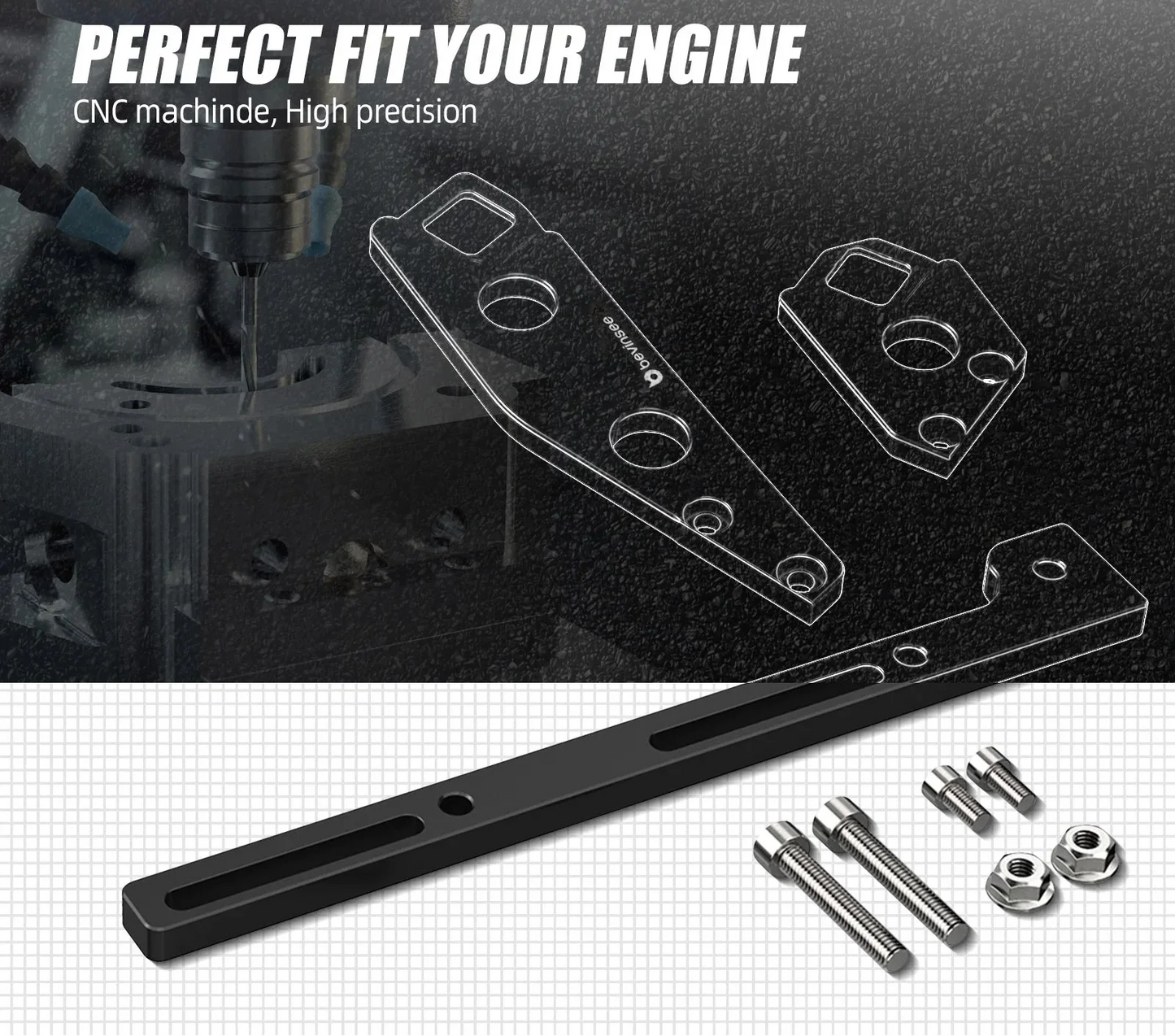 Chevrolet Corvette C5 / Camaro Z28 / SS, Pontiac Firebird Formula / Trans Am & GTO LS1 Billet Aluminium Throttle Cable Bracket Kit for 102mm Aftermarket Intake Manifolds (1997 - 2004)
