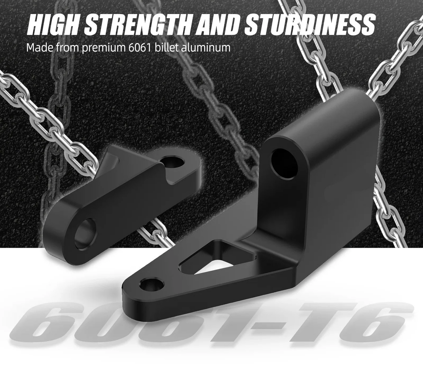 Jeep Wrangler TJ & Cherokee XJ 4.0L Inline-6 Billet Aluminum Alternator Relocation Bracket Kit 1996 - 2002