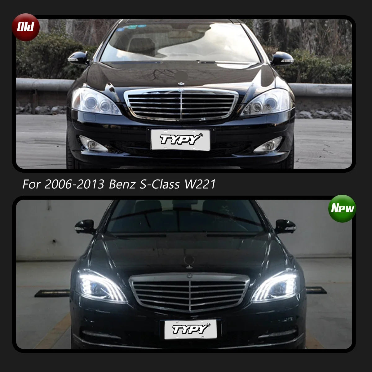 Mercedes-Benz S-Class W221 LED Headlight Assembly with DRL, Sequential Turn Signal & High / Low Beam 2006 - 2013