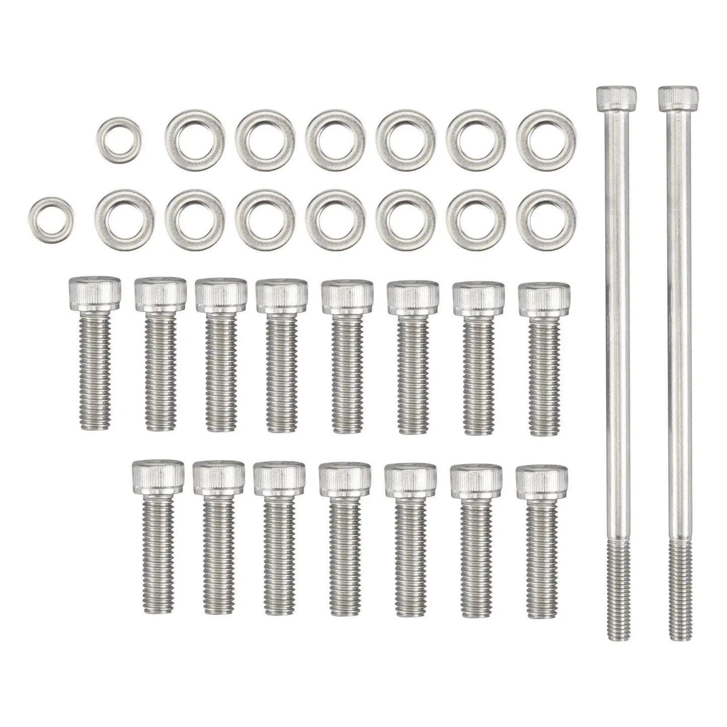 Chevy LS / LSX V8 Stainless Steel Oil Pan Bolt Kit for LS1 / LS2 / LS3 / LS6 / LS7 & Vortec 4.8L / 5.3L / 6.0L / 6.2L Truck Engines (Gen III / Gen IV)