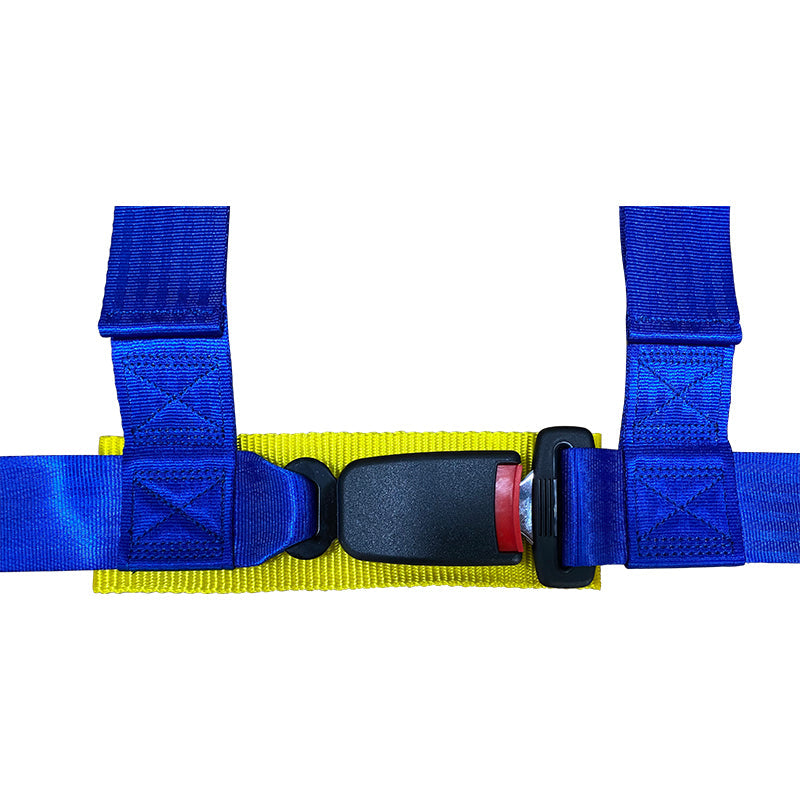 Universal Blue 4 Point Buckle Racing Seat Belt Harness Nylon
