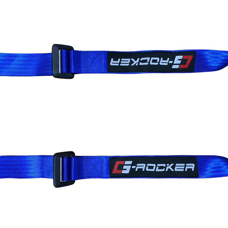 Universal Blue 4 Point Buckle Racing Seat Belt Harness Nylon