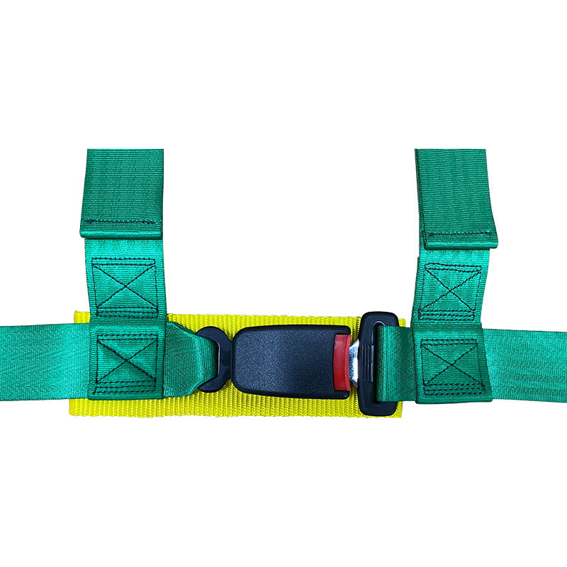 Universal Green 4 Point Buckle Racing Seat Belt Harness Nylon