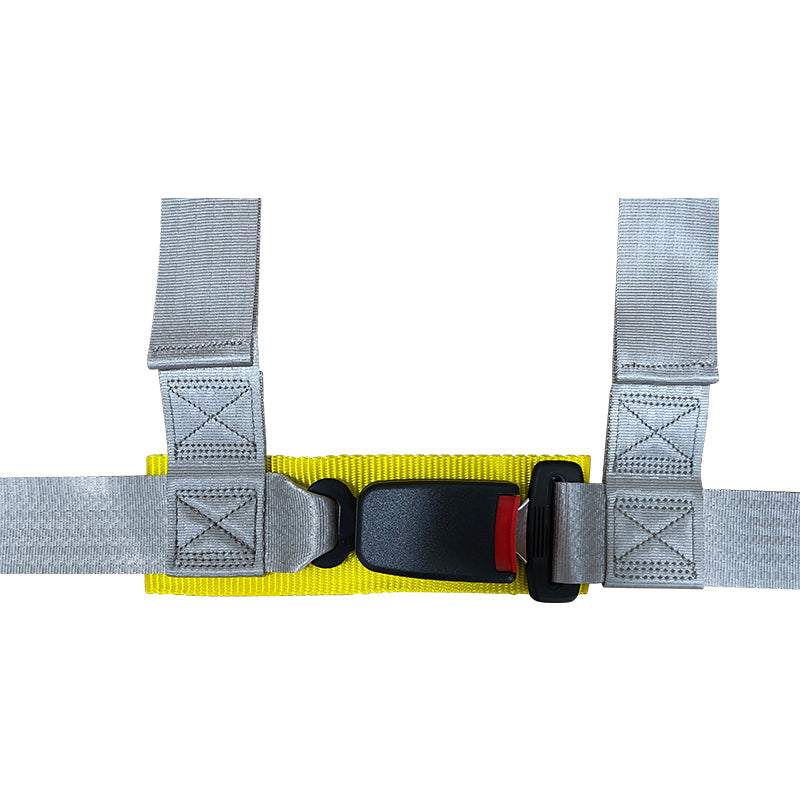 Universal Gray 4 Point Buckle Racing Seat Belt Harness Nylon
