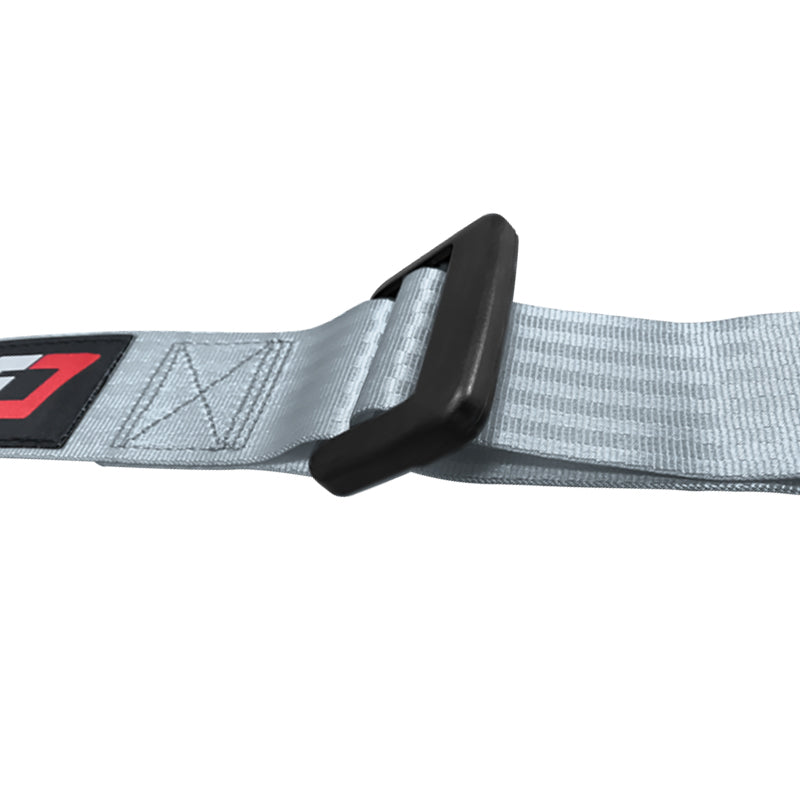 Universal Gray 4 Point Buckle Racing Seat Belt Harness Nylon