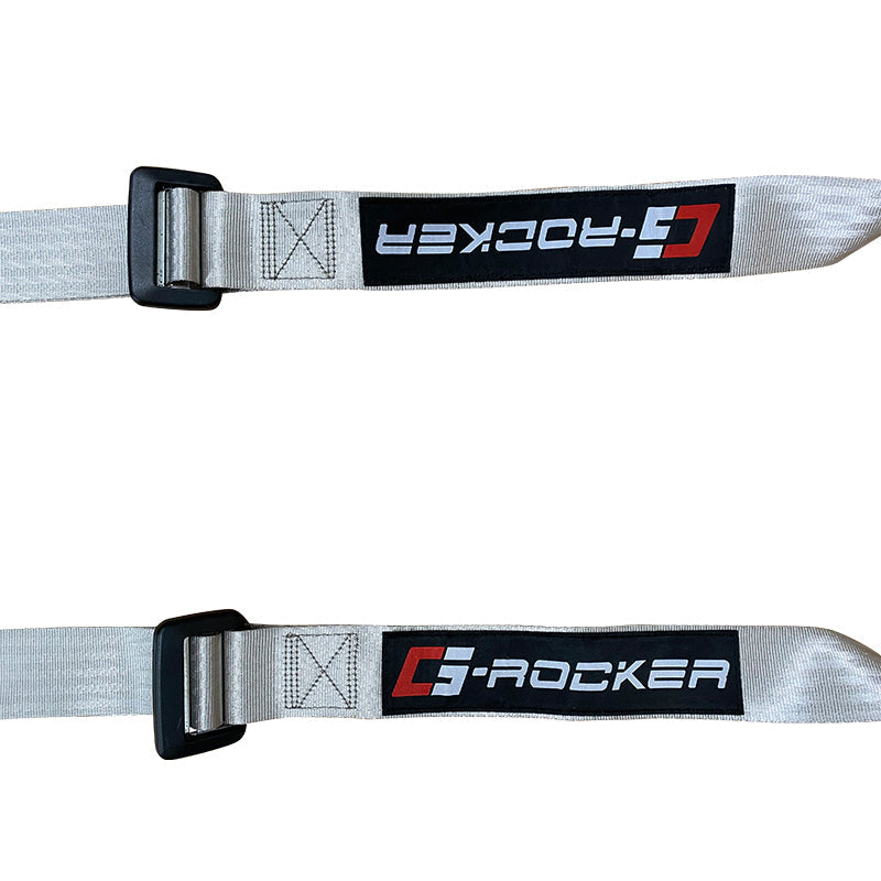 Universal Gray 4 Point Buckle Racing Seat Belt Harness Nylon