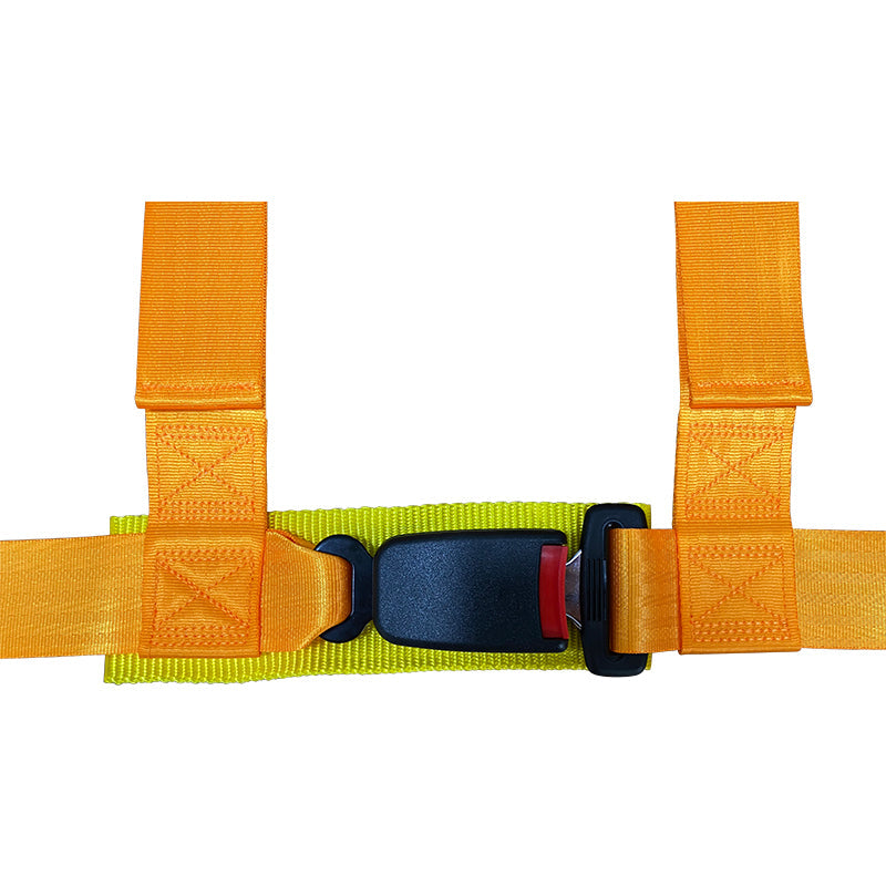 Universal Orange 2" 4 Point Buckle Racing Seat Belt Harness Nylon