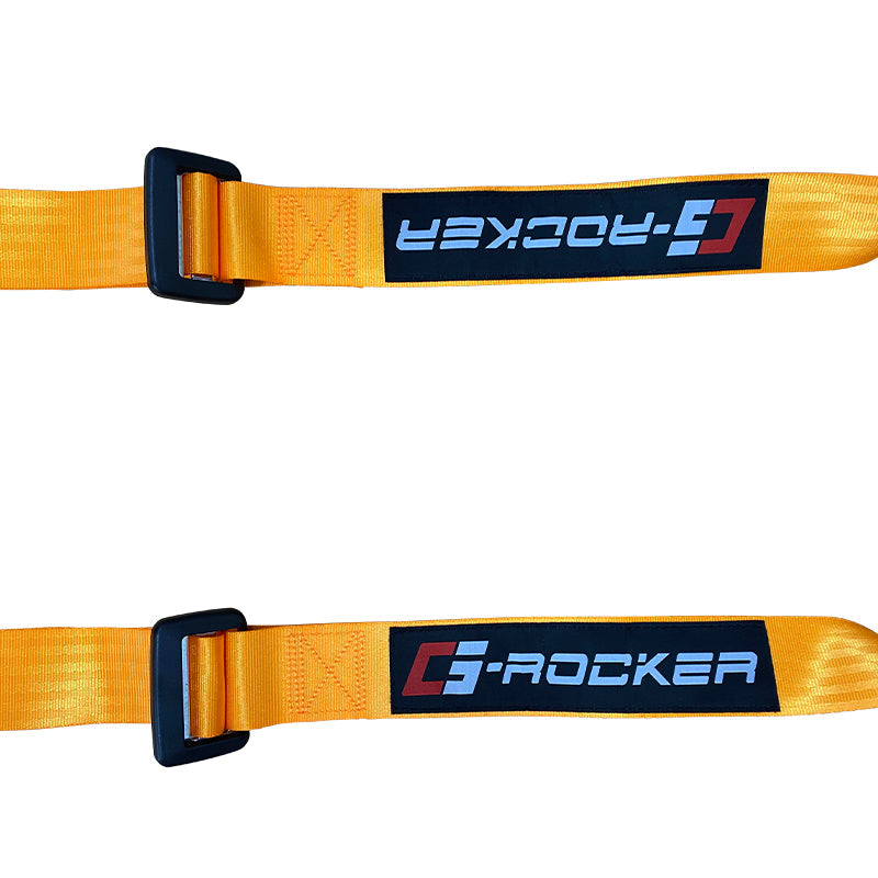 Universal Orange 2" 4 Point Buckle Racing Seat Belt Harness Nylon