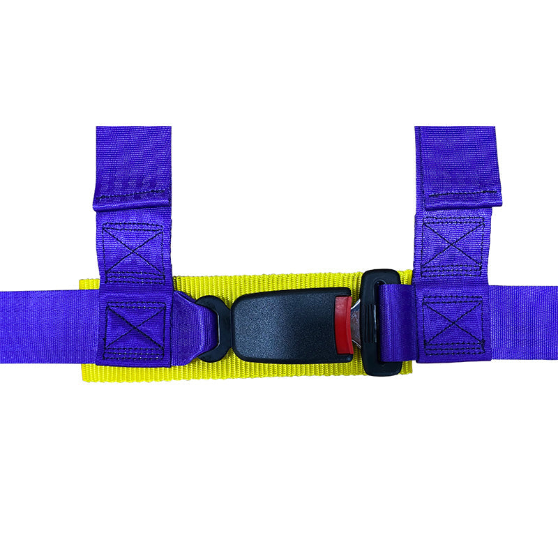 Universal Purple 2" 4 Point Buckle Racing Seat Belt Harness Nylon