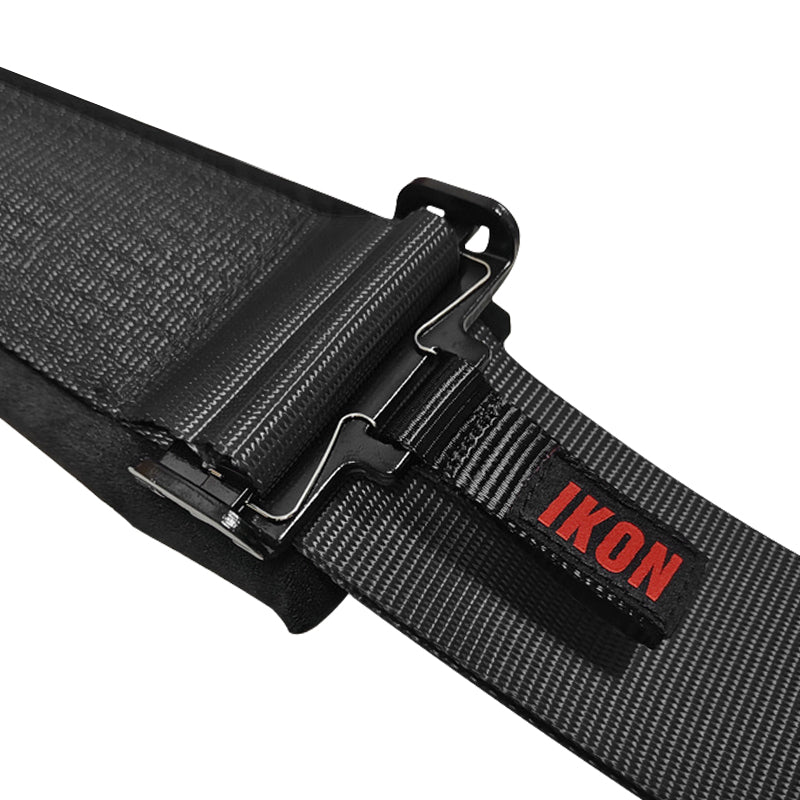 Universal 3" Wide 4 Point Buckle Racing Seat Belt Harness Nylon Black