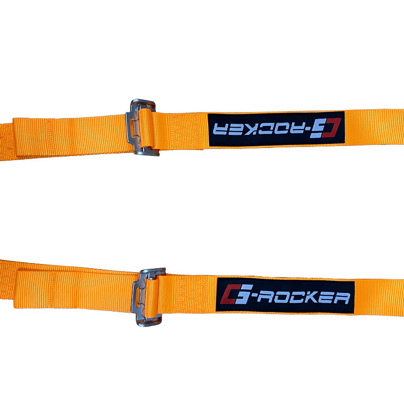 Universal 4 Point Cam-Lock Orange Racing Harness Seat Belt Nylon