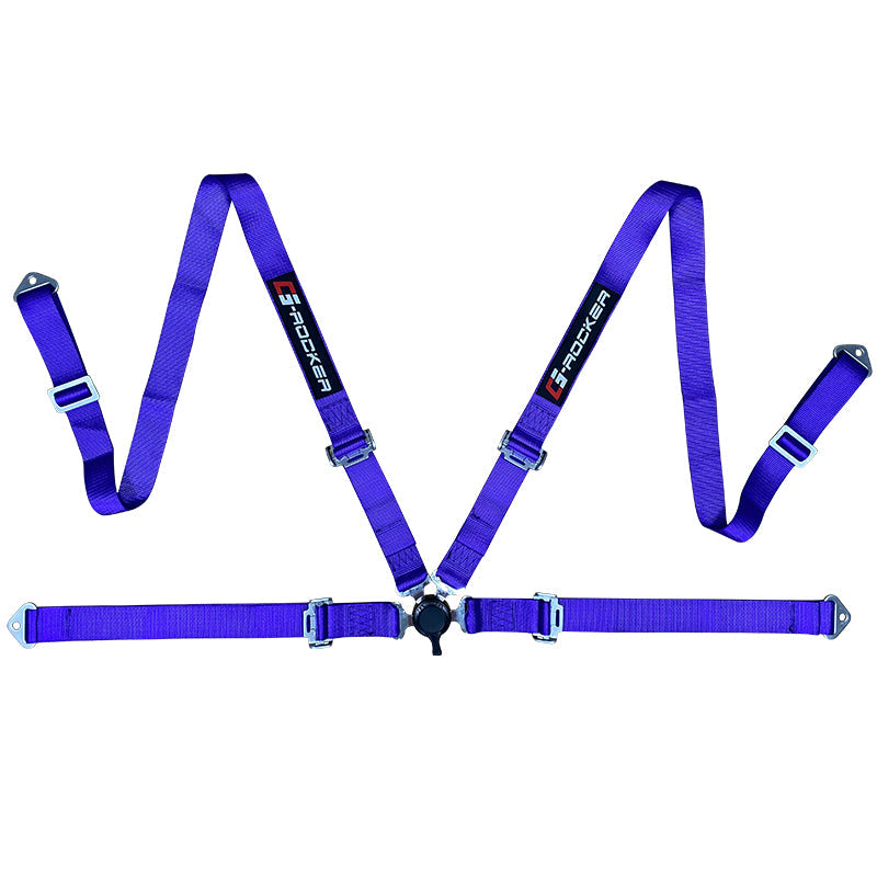 Universal 4 Point Cam-Lock Purple Racing Harness Seat Belt Nylon