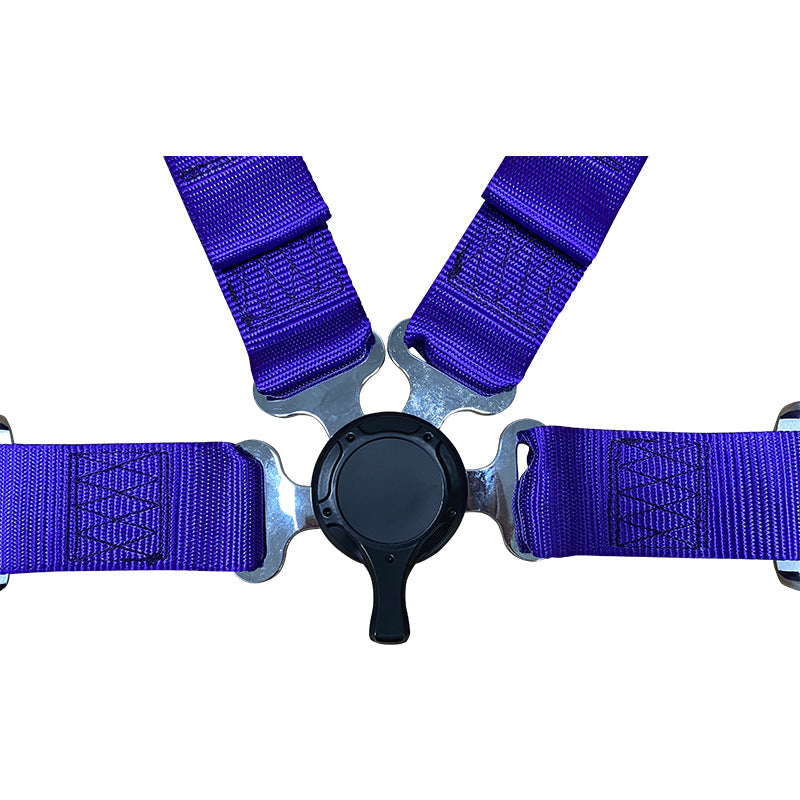 Universal 4 Point Cam-Lock Purple Racing Harness Seat Belt Nylon