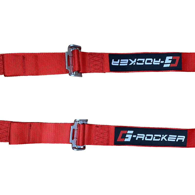 Universal 4 Point Cam-Lock Red Racing Harness Seat Belt Nylon