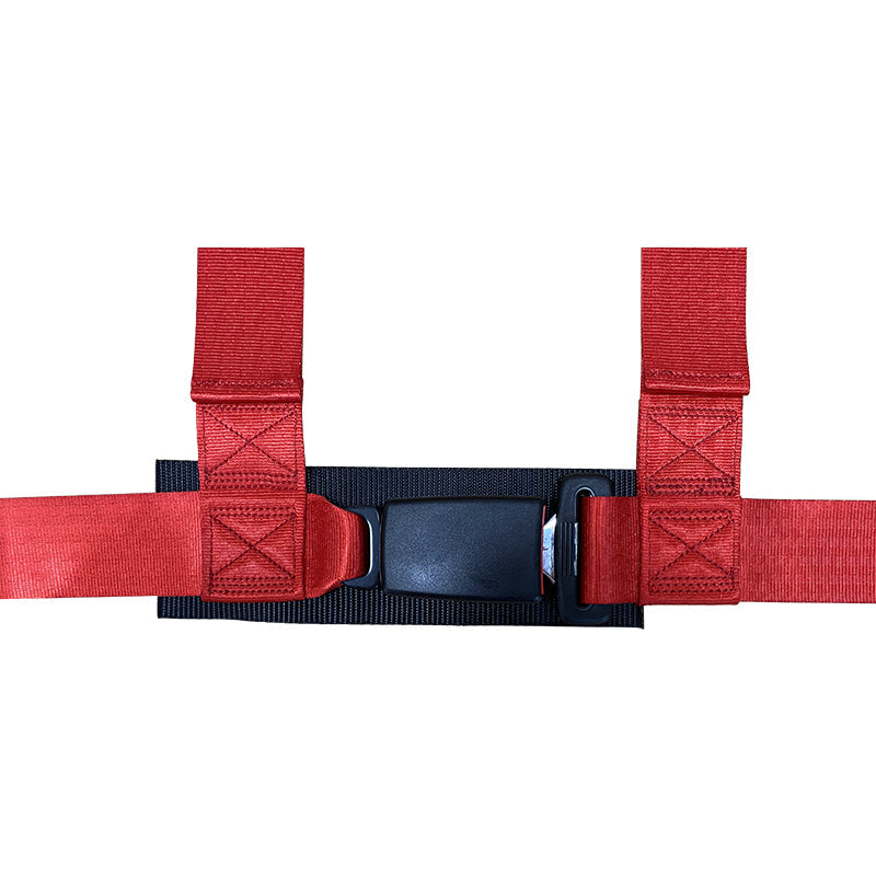 Universal 4 Point Buckle Red Racing Harness Racing Seat Belt Nylon