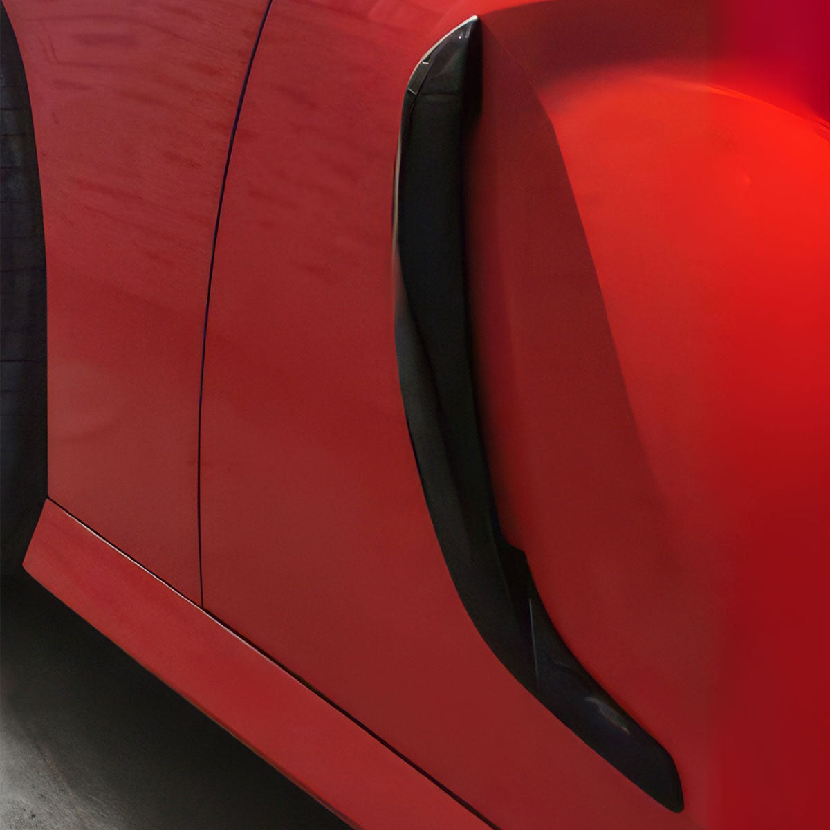 2011-2023 Dodge Charger IKON1 Style Side Fin Vents Gloss Black ABS