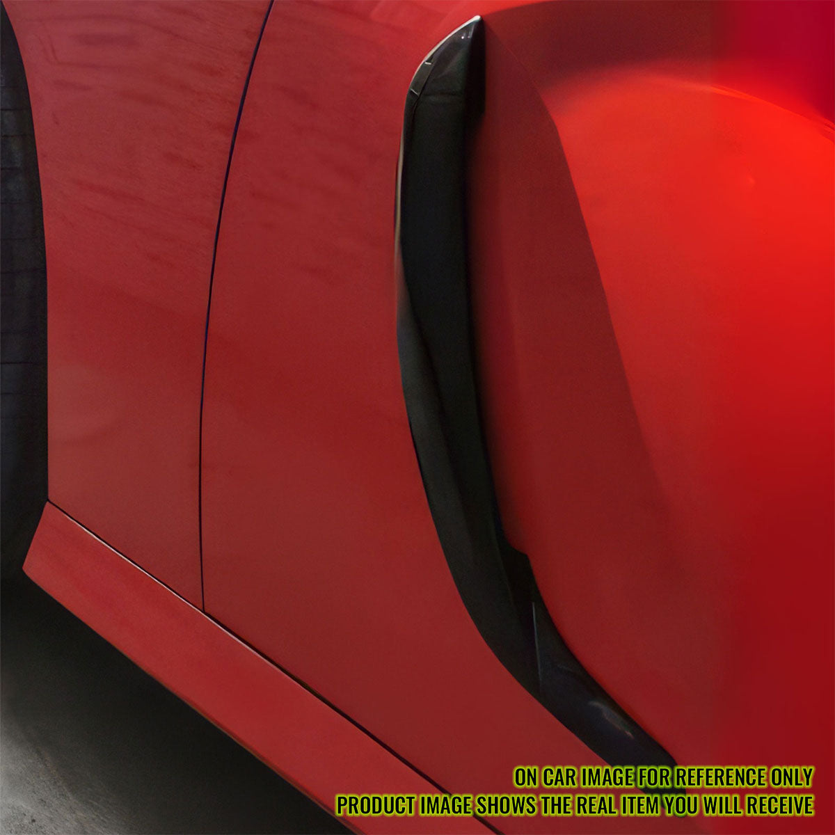 2011-2023 Dodge Charger IKON1 Style Side Fin Vents Matte Black ABS