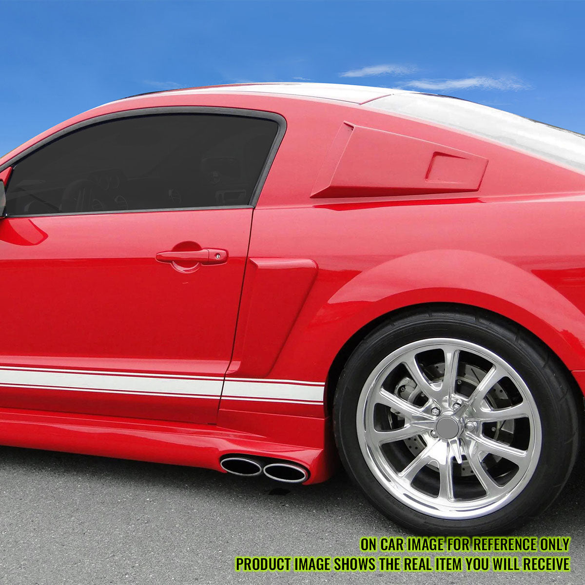 2005-2009 Ford Mustang Coupe EL Unpainted Black Side Fender Scoop PU