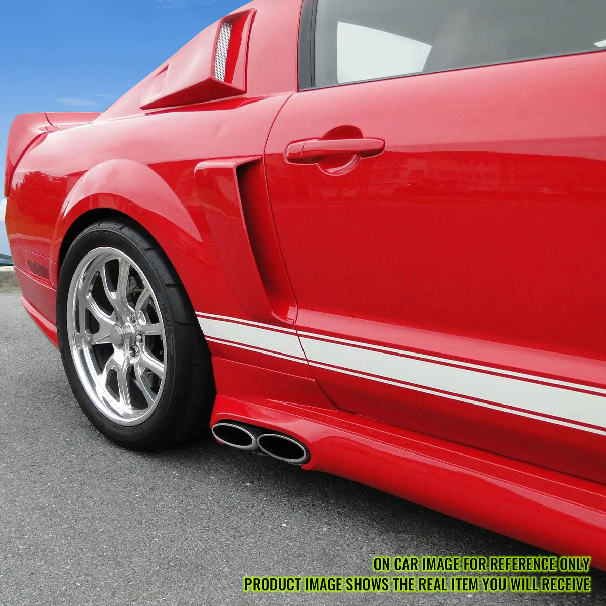 2005-2009 Ford Mustang Coupe EL Unpainted Black Side Fender Scoop PU