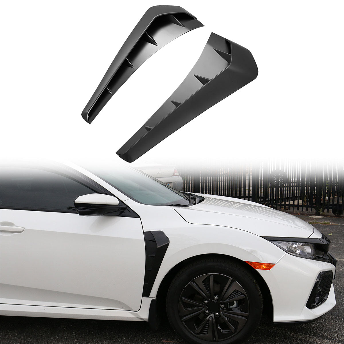 2016-2021 Honda Civic 10th TR Style Unpainted Side Fender Scoop PP