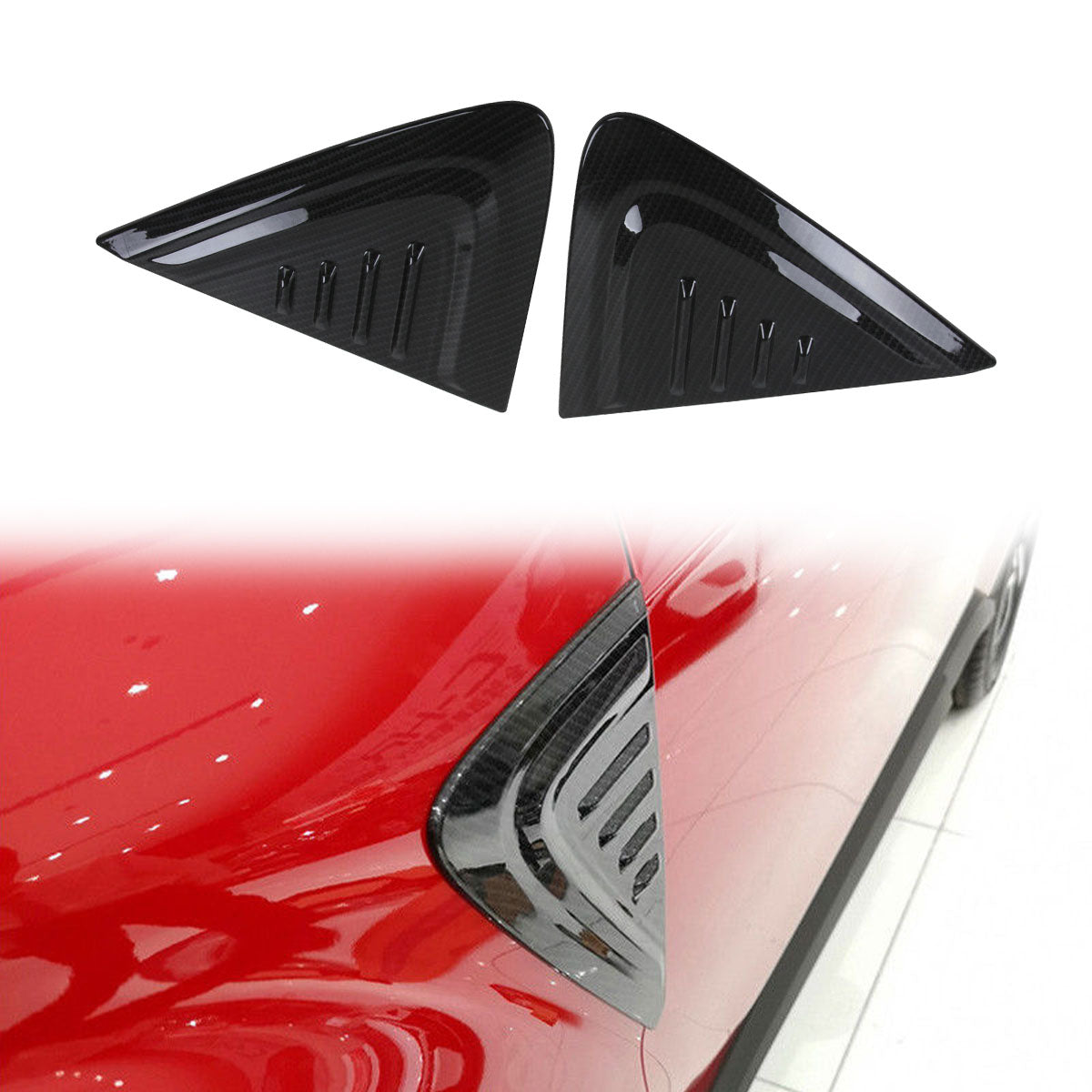 2017-2018 Toyota CHR MD Carbon Fiber Print Front Side Scoops