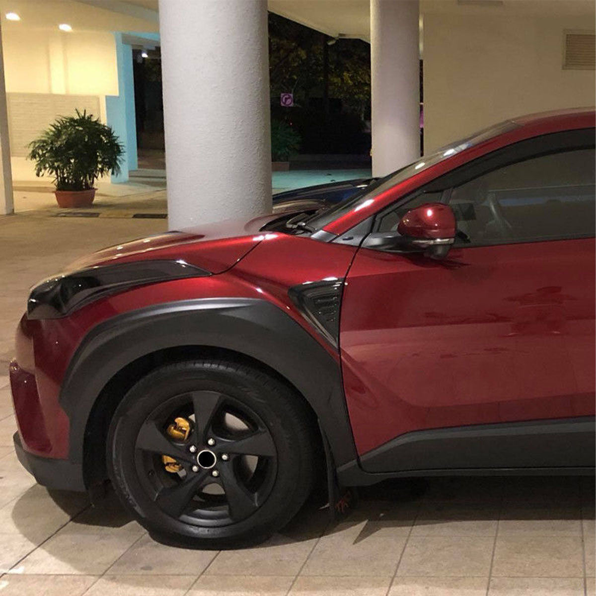 2017-2018 Toyota CHR MD Carbon Fiber Print Front Side Scoops