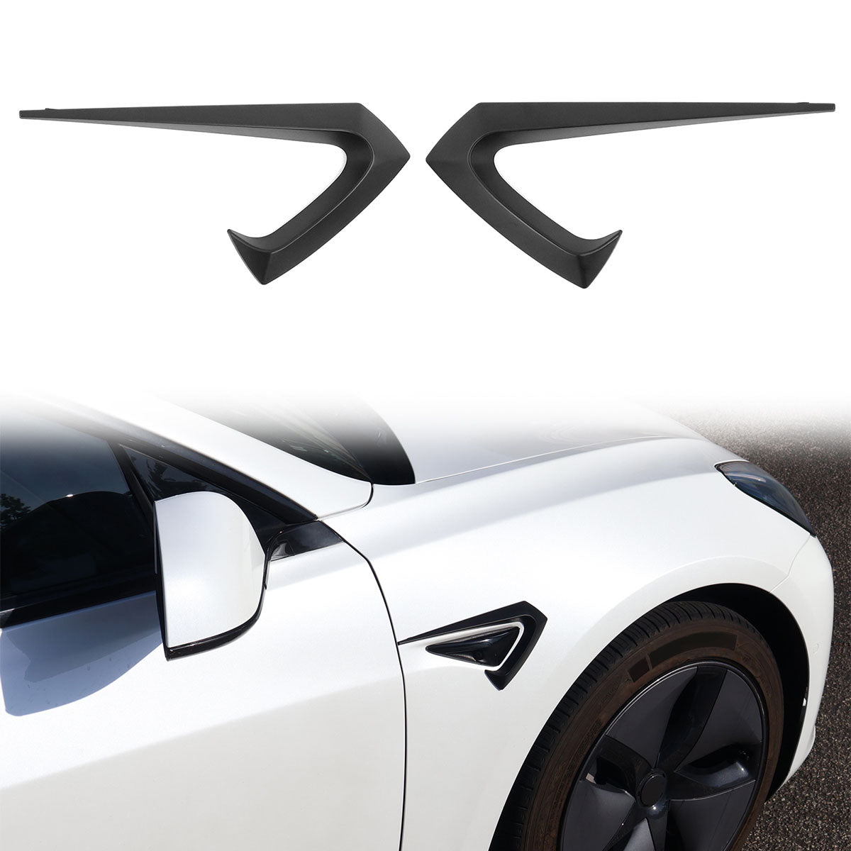 2017-2023 Tesla Model 3 Side Fender Camera Vent Cover Trim ABS